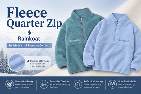 Brisbane, Clothing & Accessories, Fleece Quarter Zip By Rainkoat &ndash; Stylish, Warm & Everyday Comfort