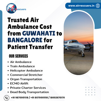 Bangalore, Health, Trusted Air Ambulance Cost From Guwahati To Bangalore For Patient Transfer