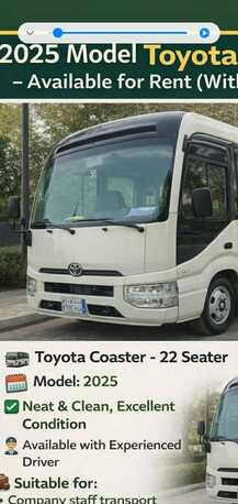 Riyadh, Labor/Moving, Toyota Coaster -22 Seater  With Driver