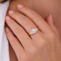 East West Marquise Lab Diamond Ring