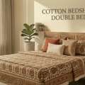 INR 1499,  Cotton Double Bedsheet With 2 Pillow Covers   245 GSM Pure Cotton, Handloom Woven | Theind