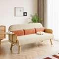 INR 36500,  Buy Beige 3 Seater Sofa Cum Bed With Rattan Finish Online