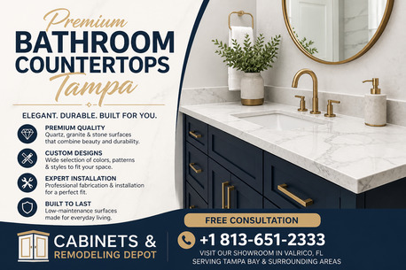 Tampa Bay, Construction, Premium Bathroom Countertops Tampa | Elegant & Durable Designs