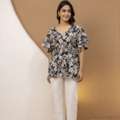INR 749,  Mohini Midnight Bloom Floral Back-Tie Top