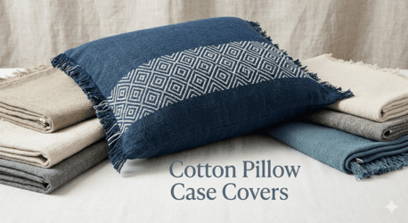 Mumbai, Household Items, INR 1499,  Cotton Pillow Case Covers  Handloom Woven, Hand Block Printed, Pure Cotton | Theindiglobal