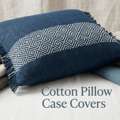 INR 1499,  Cotton Pillow Case Covers  Handloom Woven, Hand Block Printed, Pure Cotton | Theindiglobal