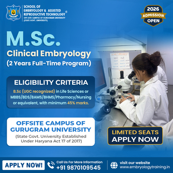 Gurgaon, Education, M.Sc. Clinical Embryology