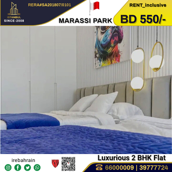 Muharraq, Apartments, Flats, Houses & Villas, BHD 550/month,  Furnished,  2 BR,  Fully Furnished Luxurious Apartment For Rent In Marassi Park