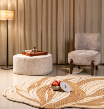 Lucknow, Furniture, INR 37800,  Golden Vein Tufted Rug