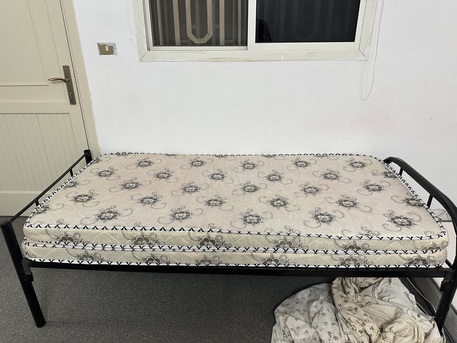 Jeddah, Furniture, SAR 135,  Single Strong Metal Bed With Mattress And Comforter And Pillow