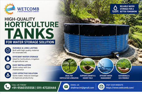 New Delhi, Industrial Machinery, High-Quality Horticulture Tanks For Water Storage Solution | Wetcomb