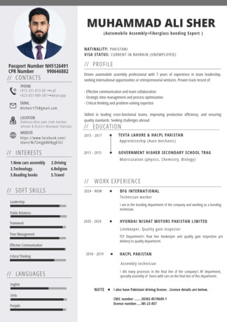Manama, Job Seekers, Manufacturing Assembly Expert (Assembly Technician)
