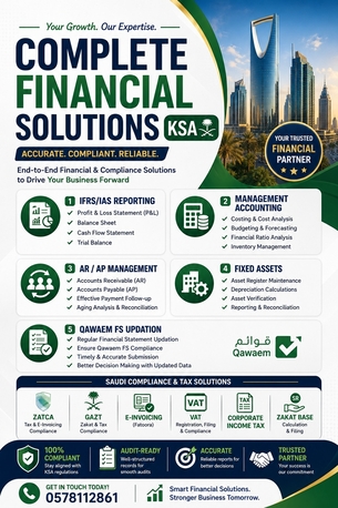 Jubail, Accounting, Senior Consultant Accountant(Part-Time) &ndash;Project Costing,IFRS Stand, ZATCA, & Zakat Expert