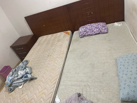 Riyadh, Furniture, SAR 500,  Two Single Bed Can Join To Master Bed With Matress And Side Tables