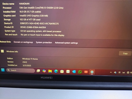 Riyadh, Computers, SAR 2000,  Huawei Laptop For Sale