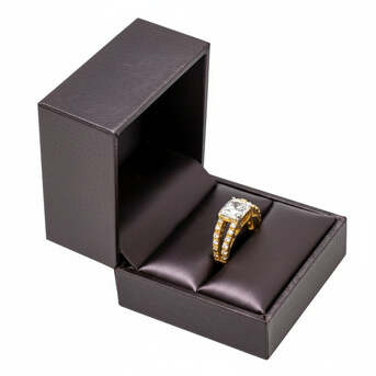New York, Jewelry, USD 4,  : Elegant Purple Leatherette Ring Box &ndash; Perfect For Jewelry Display