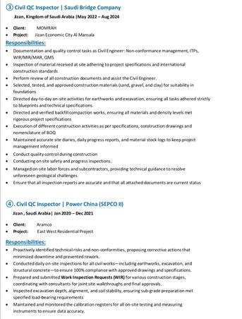 Riyadh, Job Seekers, Civil QC Engineer/Inspector,Civil Engineer ,iqama Transferable