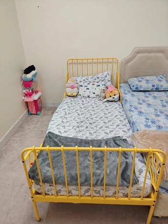 Taif, Furniture, SAR 800,  Set Of 2 IKEA MINNEN Extendable Bed Frames (Yellow & White)