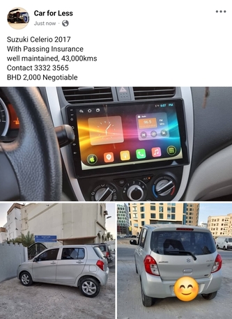 Manama, Vehicles, Cars & Trucks , BHD 2000,  Suzuki Celerio,  2017,  Automatic,  43000 KM,    For Sale