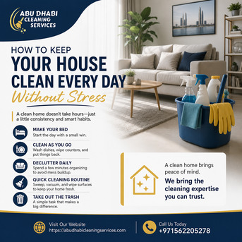 Abu Dhabi, Cleaning, How To Keep Your House Clean Every Day Without Stress