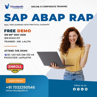 Hyderabad, Lessons Offered, Join The SAP ABAP RAP FREE Online DEMO On May 08th!