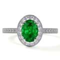 USD 1648,  Premium 0.82cttw Lab Grown Emerald Engagement Ring From GemsNY