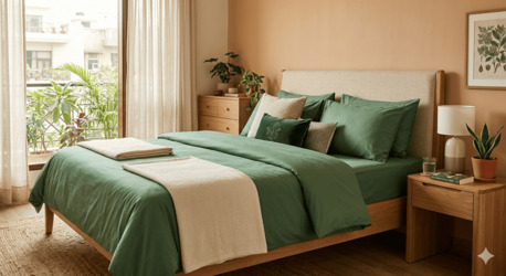 Mumbai, Household Items, INR 1499,  Green Bedsheets Online India Fresh & Premium Cotton | TheIndiGlobal