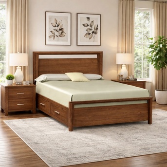 Kuala Lumpur, Furniture, MYR 5200,  Teak Storage Bedframe -Berlin