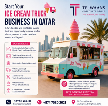 Doha, Business, Start Your Ice Cream Truck Business In Qatar 🍦🚚