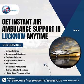 Lucknow, Health, Get Instant Air Ambulance Support In Lucknow Anytime
