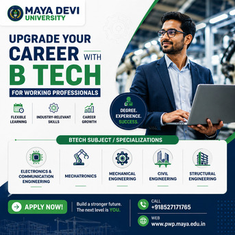 Noida, Education, B Tech For Working Professionals | Study While You Work In India