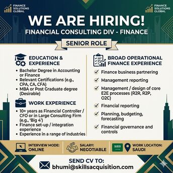 Riyadh, Jobs, Financial Consulting Division