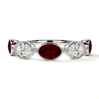 New York, Jewelry, USD 11126,  Get Classic Diamond And Ruby Wedding Ring In Oval Shape