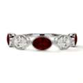 USD 11126,  Get Classic Diamond And Ruby Wedding Ring In Oval Shape