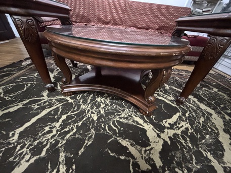 Hara, Household Items, SAR 400,  Glass Center Table With 2 Aide Tables