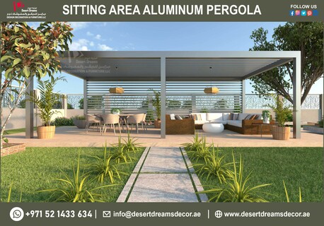 Dubai, Farm & Garden, AED 1000,  Retractable Shades Pergola And Motorized System Aluminum Pergola Uae.