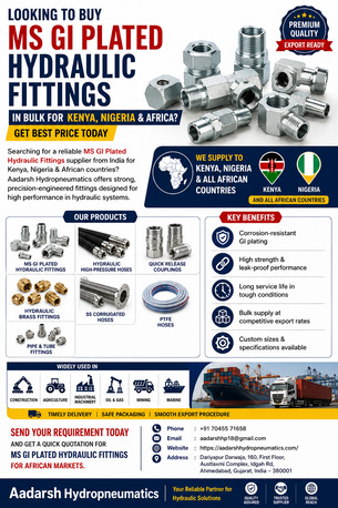 Nairobi, Automotive, Looking To Buy MS GI Plated Hydraulic Fittings In Bulk For Kenya, Nigeria & Africa?