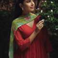 INR 2040,  Buy Women's Red Georgette Kurta Set With Dupatta Online - Anayna Clothings