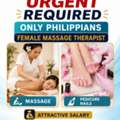 Urgent Hiring Female Massage Therapist & Pedicure Nationality Only Philippians