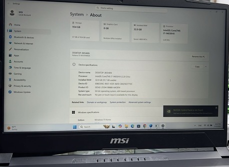 Riyadh, Computers, SAR 5000,  Msi Katana Core I7 14th Gen 32GB 1TB RTX Nvidia 5070 8GB