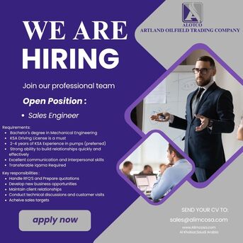 Khobar, Jobs, SALES ENGINEER
