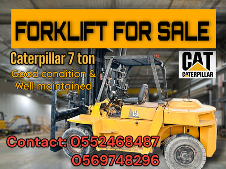 Al Badiyah, Heavy Equipment, SAR 70000,  Forklift For SALE- Caterpillar 7 Ton