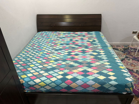 Jeddah, Household Items, SAR 1300,  Double Bed Without Mattress & 2 Door Cupboard For Sale
