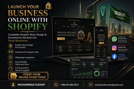 Riyadh, Marketing, Professional Shopify Store