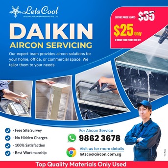 Singapore, Air Conditioners, SGD 25,  Daikin Aircon Servicing