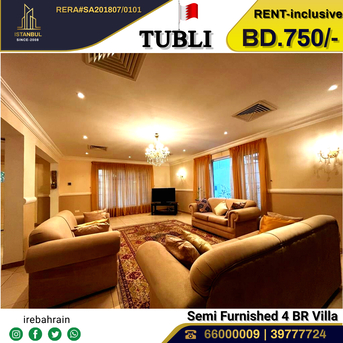 Tubli, Villas, BHD 750,  Furnished,  Semi Furnished Luxury Villa For Rent In Tubli, Near Bahrain Map - Including EWA
