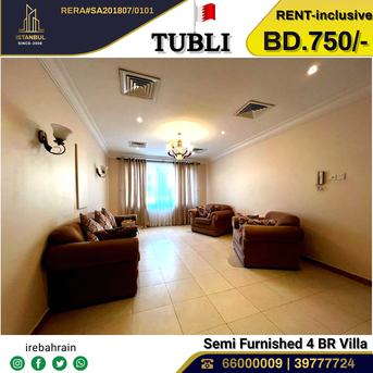 Tubli, Villas, BHD 750,  Furnished,  Semi Furnished Luxury Villa For Rent In Tubli, Near Bahrain Map - Including EWA
