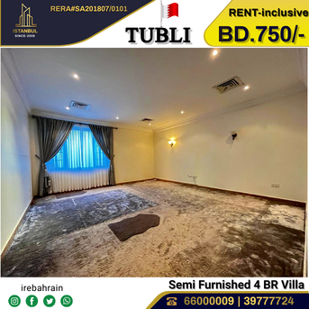 Tubli, Villas, BHD 750,  Furnished,  Semi Furnished Luxury Villa For Rent In Tubli, Near Bahrain Map - Including EWA
