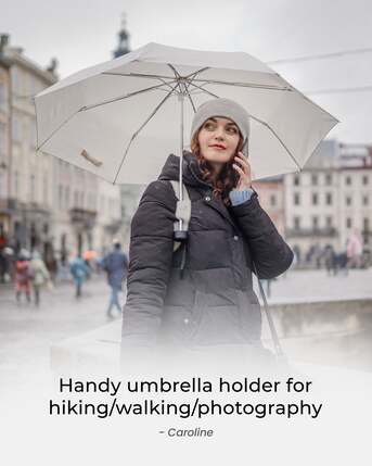 New York, Business, Portable Umbrella Clip Wearable Stand For Rainy Day Comfort