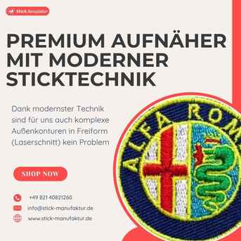 Berlin, Business, Premium Aufnäher Mit Moderner Sticktechnik
